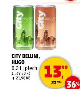 Penny Market CITY BELLINI, HUGO, 0,2 l, plech nabídka