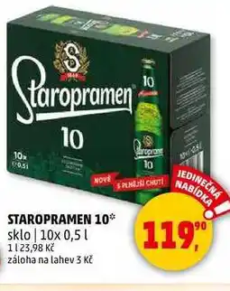 Penny Market STAROPRAMEN 10, sklo, 10x 0,5 l nabídka