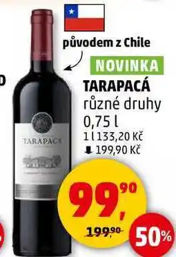 Penny Market TARAPACÁ různé druhy, 0,75 l nabídka