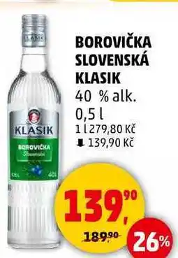 Penny Market BOROVIČKA SLOVENSKÁ KLASIK 40 % alk., 0,5 l nabídka