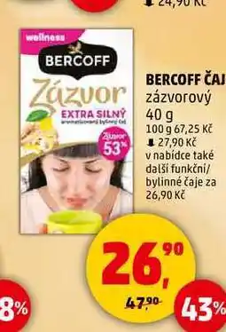 Penny Market BERCOFF ČAJ zázvorový, 40 g nabídka