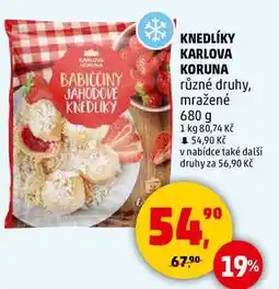 Penny Market KNEDLÍKY KARLOVA KORUNA různé druhy, mražené, 680 g nabídka