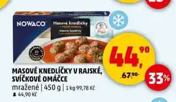 Penny Market MASOVÉ KNEDLÍČKY V RAJSKÉ, SVÍČKOVÉ OMÁČCE mražené, 450 g nabídka