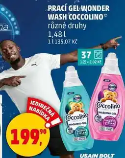 Penny Market PRACÍ GEL WONDER WASH COCCOLINO různé druhy, 1,48 l nabídka