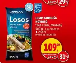 Penny Market LOSOS GORBUŠA NOWACO filet s kůží, mražený, 500 g nabídka