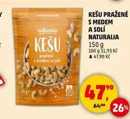 Penny Market KEŠU PRAŽENÉ S MEDEM A SOLÍ NATURALIA, 150 g nabídka