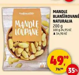 Penny Market MANDLE BLANŠÍROVANÉ NATURALIA, 200 g nabídka