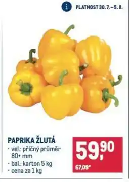 Makro Paprika žlutá nabídka