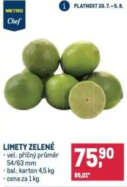 Makro Limety zelené nabídka