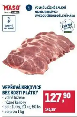 Makro Vepřová krkovice bez kosti plátky nabídka
