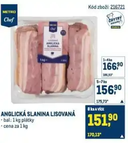 Makro Anglická slanina lisovaná nabídka