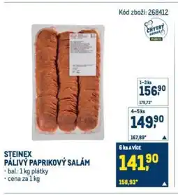 Makro Steinex pálivý paprikový salám nabídka