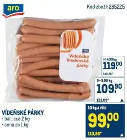 Makro Vídeňské párky nabídka