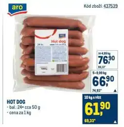 Makro Hot dog nabídka