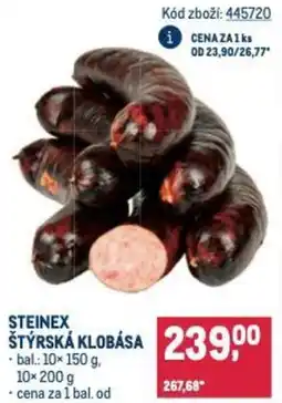 Makro Steinex štýrská klobása nabídka