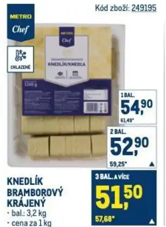 Makro Knedlík bramborový krájený nabídka