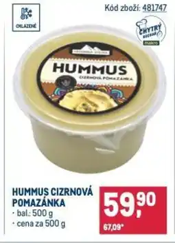 Makro Hummus cizrnová pomazánka nabídka