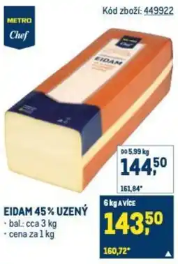 Makro Eidam 45% uzený nabídka