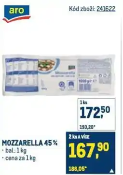 Makro Mozzarella 45% nabídka