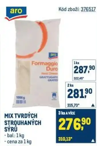 Makro Mix tvrdých strouhaných sýrů nabídka