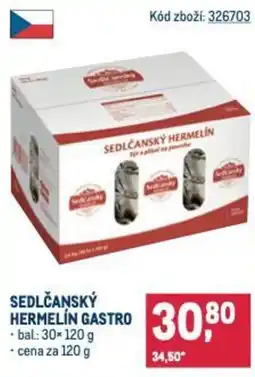 Makro Sedlčanský hermelín gastro nabídka