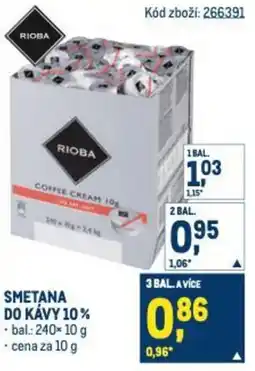 Makro Smetana do kávy 10% nabídka