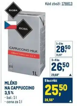 Makro Mléko na cappuccino 3.5% nabídka