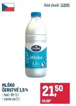 Makro Mléko čerstvé 1,5% nabídka