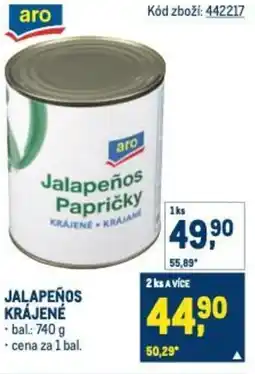 Makro Jalapeños krájené nabídka