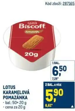 Makro Lotus karamelová pomazánka nabídka