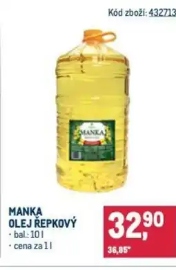 Makro Manka olej řepkový nabídka