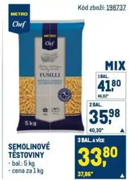 Makro Semolinové testoviny nabídka