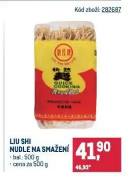 Makro Liu shi nudle na smažení nabídka