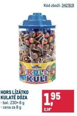 Makro Hors lízátko kulaté dóza nabídka