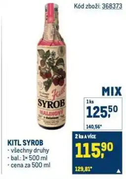 Makro Kitl syrob nabídka