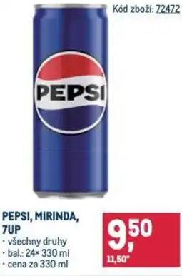 Makro Pepsi, mirinda, 7up nabídka