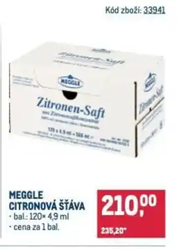 Makro Meggle citronová šťáva nabídka