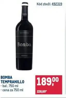 Makro Bomba tempranillo nabídka