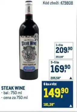 Makro Steak wine nabídka