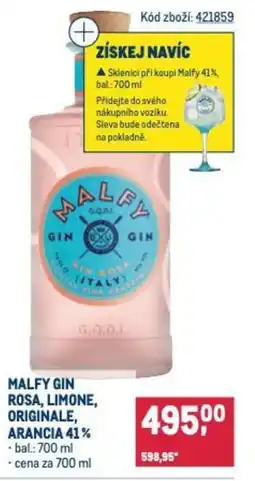 Makro Malfy gin rosa, limone, originale, arancia 41% nabídka