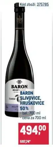 Makro Baron tslivovice, hruškoviće 50% nabídka