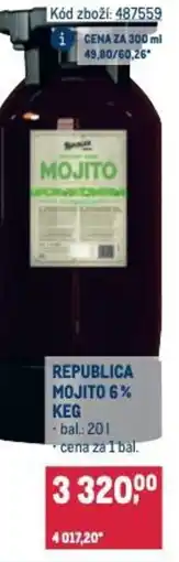 Makro Republica mojito 6% keg nabídka