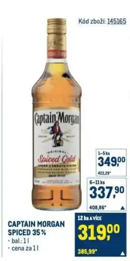 Makro Captain morgan spiced 35% nabídka