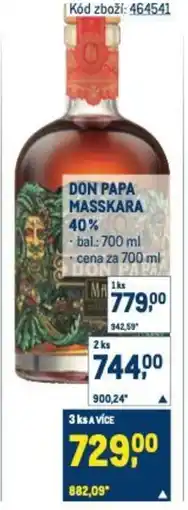 Makro Don papa masskara 40% nabídka