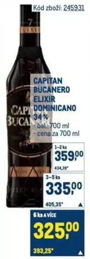 Makro Capitan bucanero elixir cap dominicano 34% nabídka