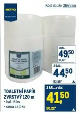 Makro Toaletní papír 2vrstvý 120 m nabídka