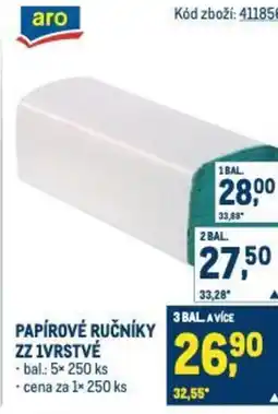 Makro Papírové ručníky zz 1vrstvé nabídka