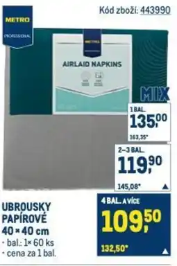 Makro Ubrousky papírové nabídka