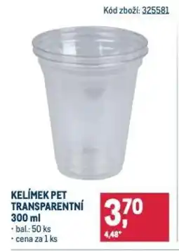 Makro Kelímek pet transparentní nabídka