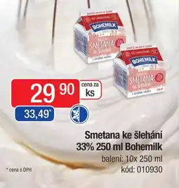 Qanto Smetana ke šlehání 33% Bohemilk nabídka